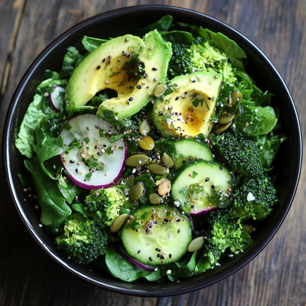 Fresh Green Vegan Salad