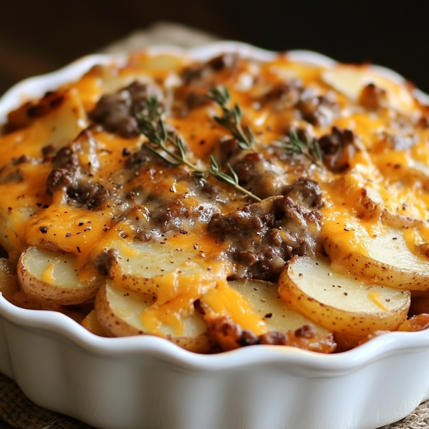 Hearty Hamburger Potato Casserole