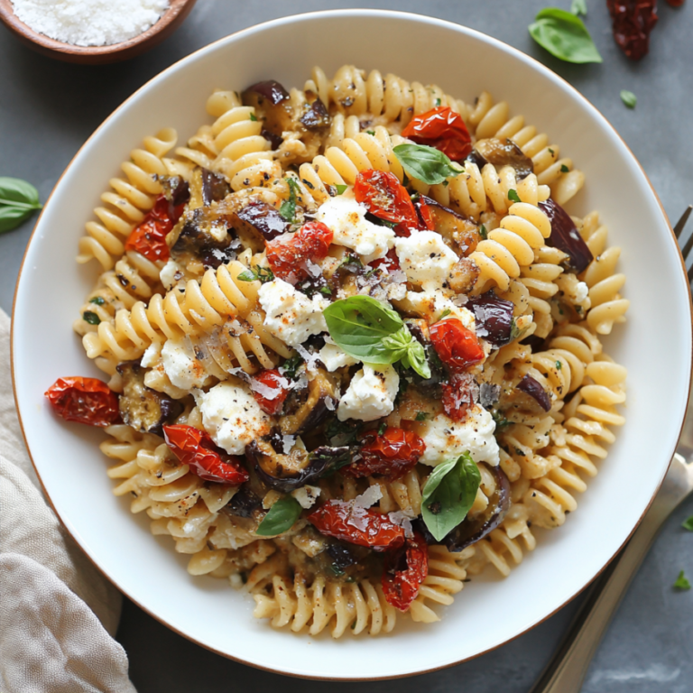 Pasta with Eggplant, Tomatoes &amp Ricotta