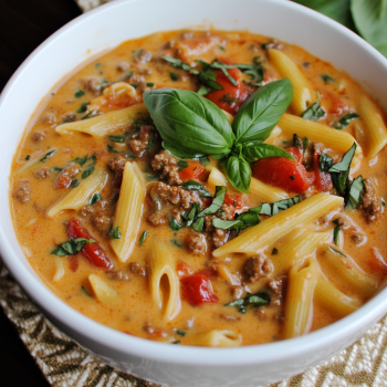 Pot Creamy Tomato Beef Pasta