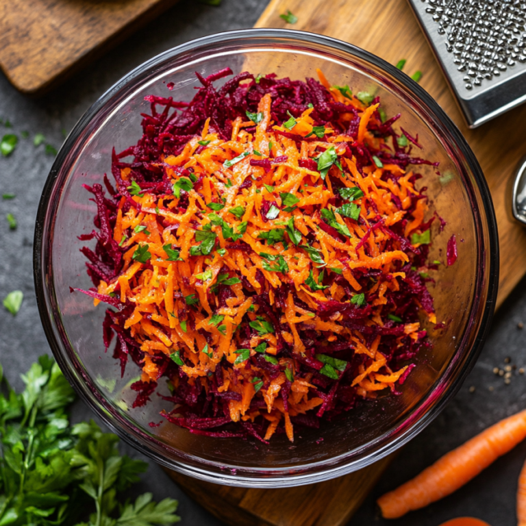 Quick Easy Grated Beet Carrot Salad Recipe