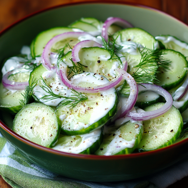 Creamy Cucumber Salad Recipe